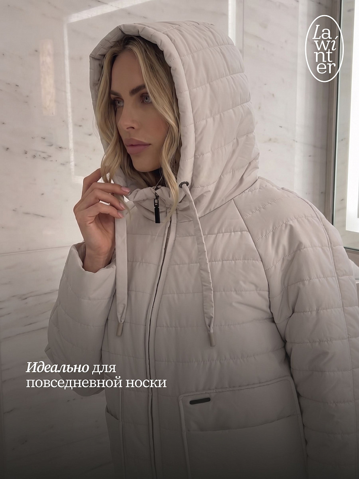 Куртка женская демисезонная LAWINTER, светло-серая, модель 83781