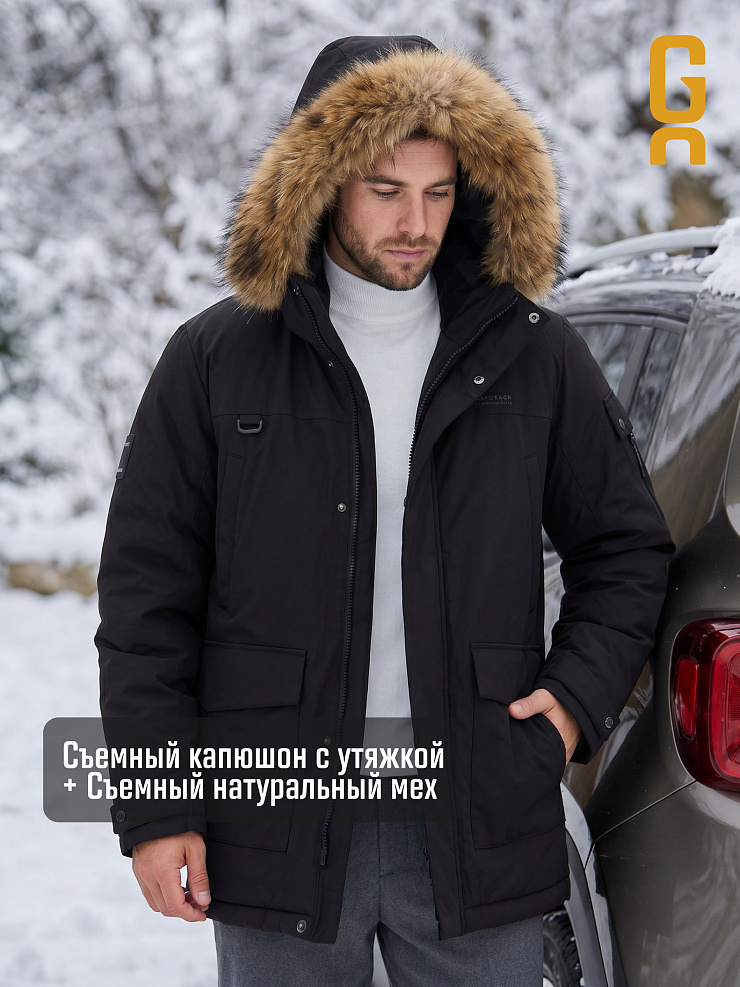 Парка мужская зимняя GRIZMAN, черная, модель 73594