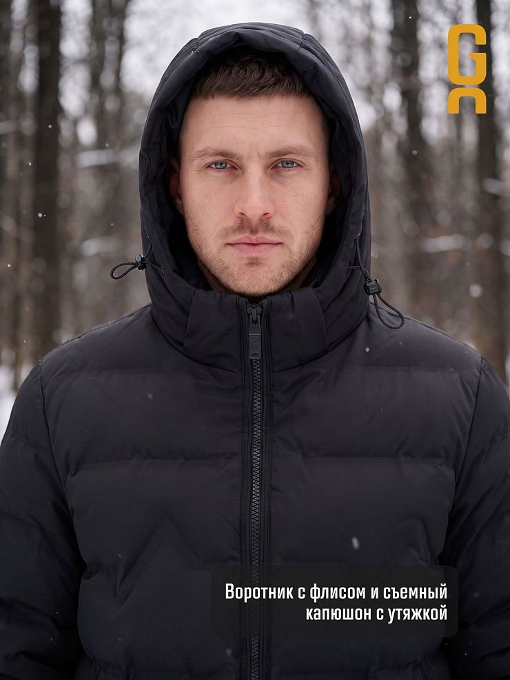 Куртка мужская зимняя GRIZMAN, черная, модель 7641