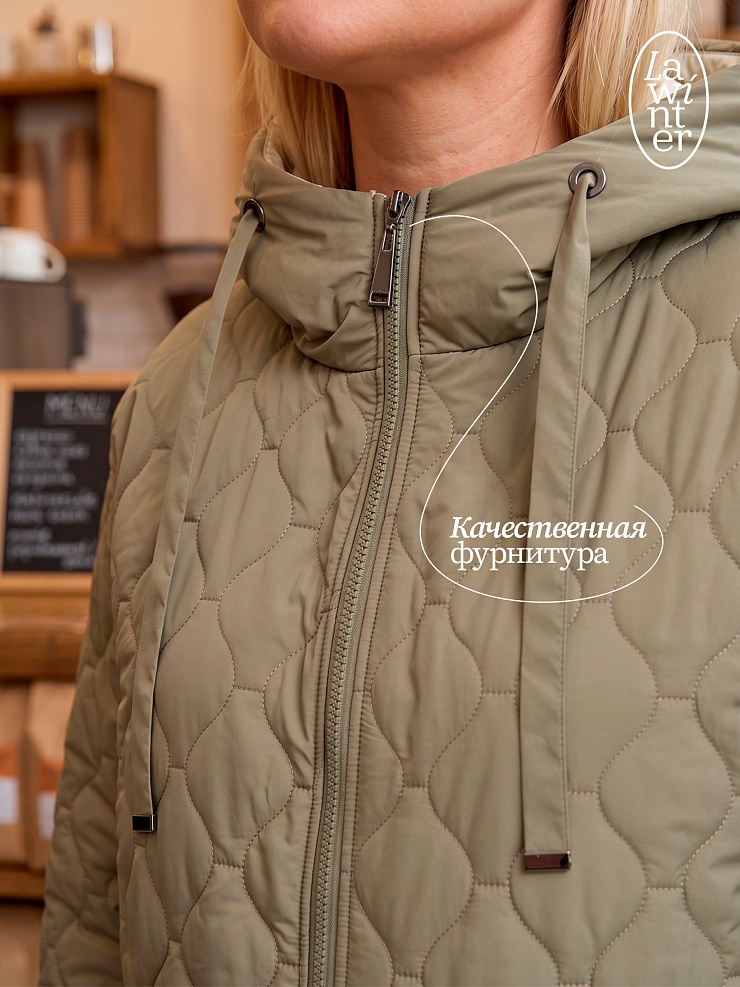 Куртка женская демисезонная LAWINTER, олива, модель 83594