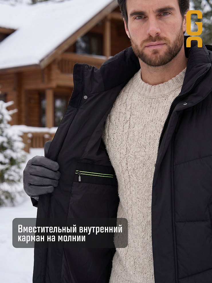 Пуховик мужской зимний GRIZMAN, черный, модель 71715
