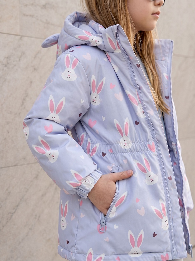 Куртка для девочки демисезонная BRITT, серая, модель 65440