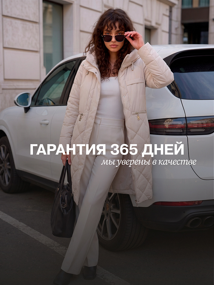 Пальто женское демисезонное LAWINTER, светло-бежевое, модель 83462