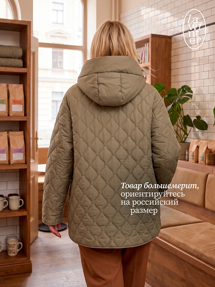 Куртка женская демисезонная LAWINTER, олива, модель 83594