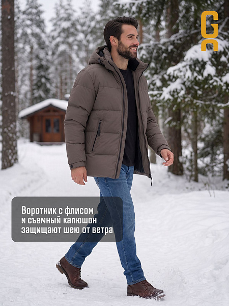 Куртка мужская зимняя GRIZMAN, серая, модель 72684