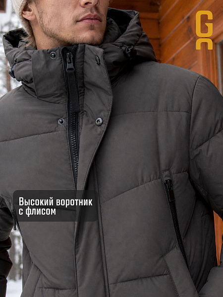 Пуховик мужской зимний GRIZMAN, графит, модель 71715