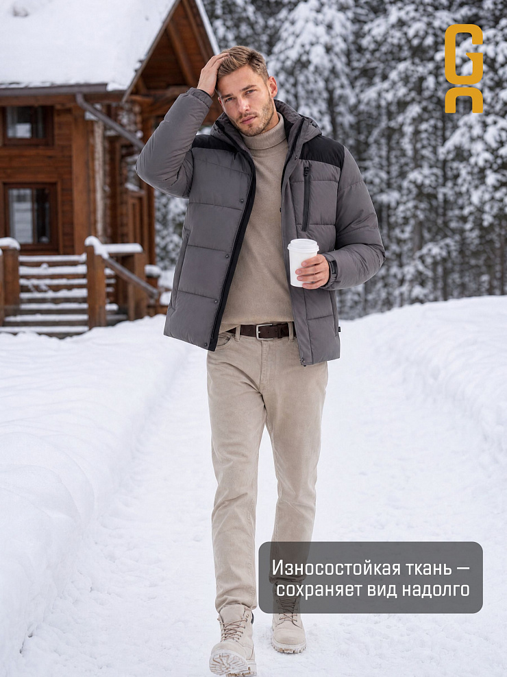 Куртка мужская зимняя GRIZMAN, темно-серая, модель 73157