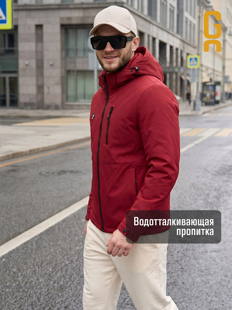 Куртка мужская демисезонная GRIZMAN, темно-красная, модель 70479
