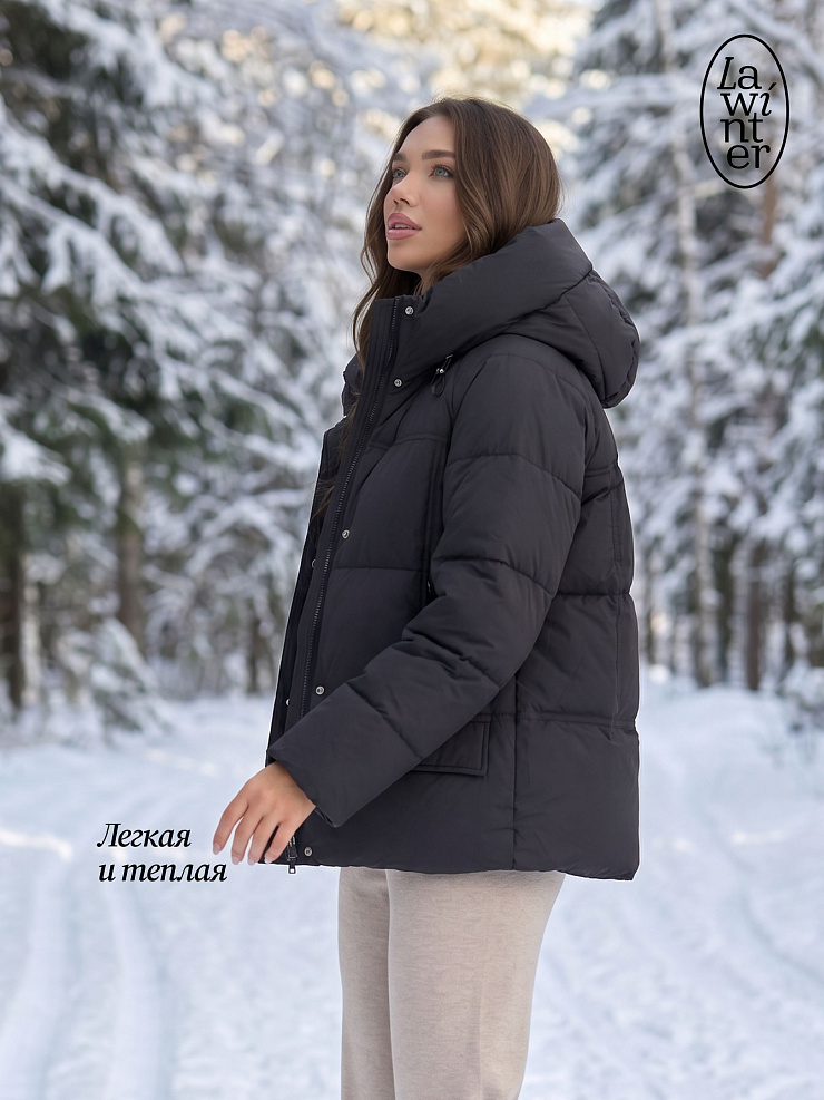 Куртка женская зимняя LAWINTER, черная, модель 85221