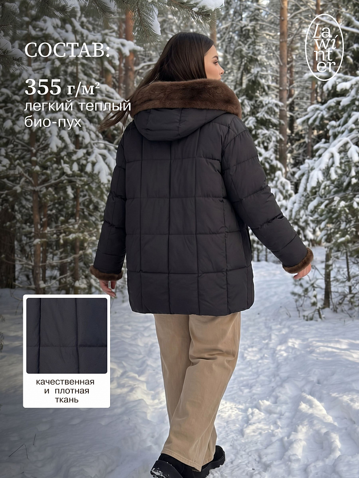 Куртка женская зимняя LAWINTER, черная, модель 85883