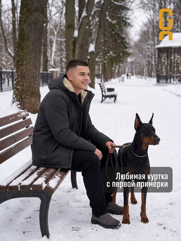 Куртка мужская зимняя GRIZMAN, темно-серая, модель 75851