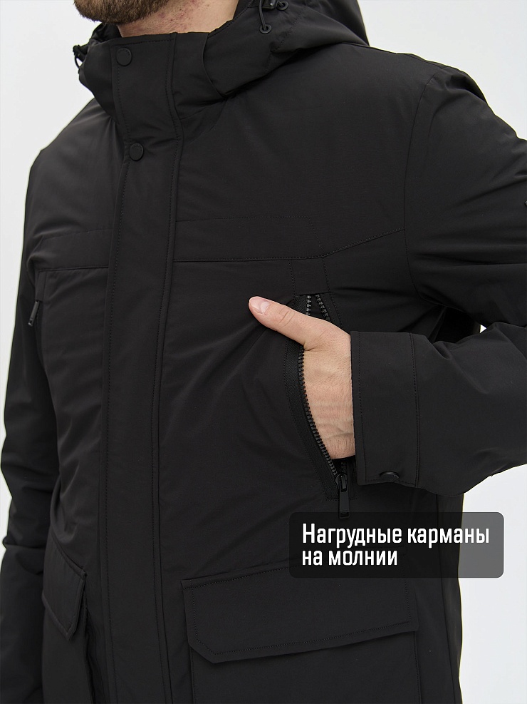 Куртка мужская демисезонная GRIZMAN, черная, модель 74744