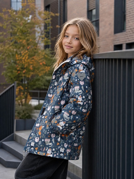 Куртка для девочки демисезонная BRITT, графит, модель 64412