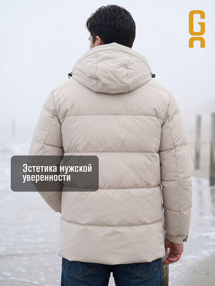 Куртка мужская зимняя GRIZMAN, бежевая, модель 72684