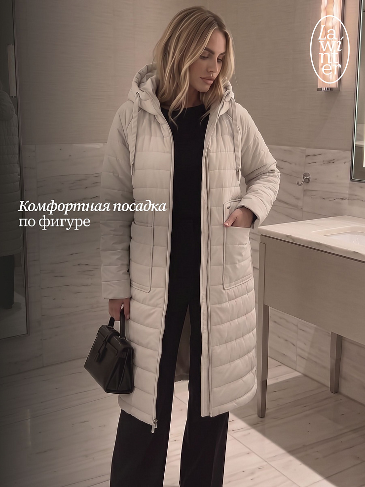 Куртка женская демисезонная LAWINTER, светло-серая, модель 83781