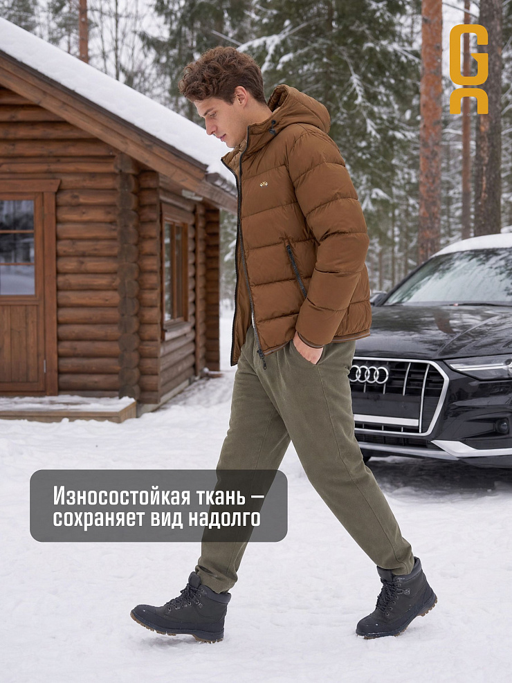Куртка мужская зимняя GRIZMAN, коричневая, модель 73160
