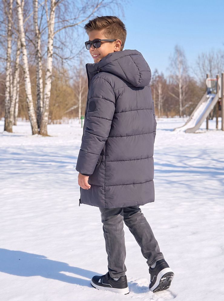 Куртка для мальчика зимняя BRITT, графит, модель 66980