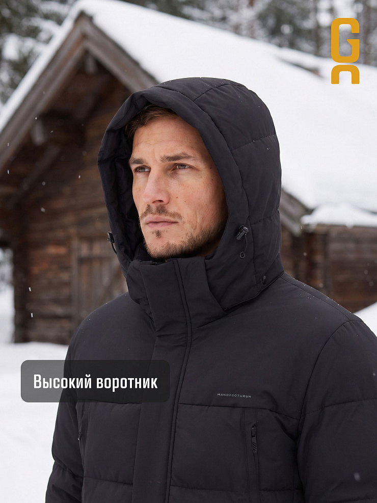 Пуховик мужской зимний GRIZMAN, черный, модель 71222