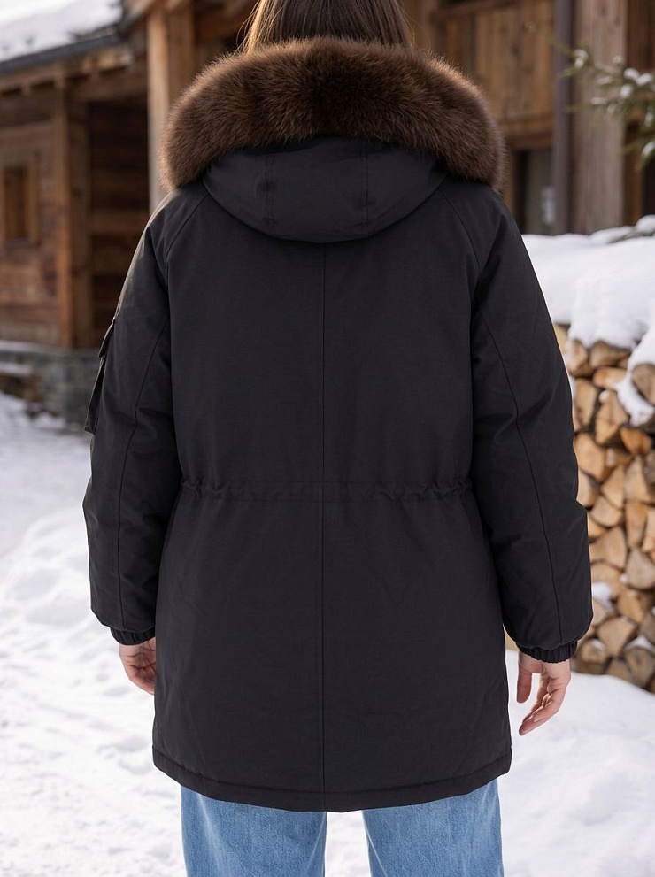 Парка женская зимняя LAWINTER, черная, модель 86849