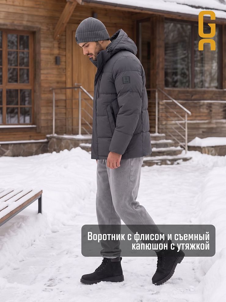 Куртка мужская зимняя GRIZMAN, серая, модель 75407