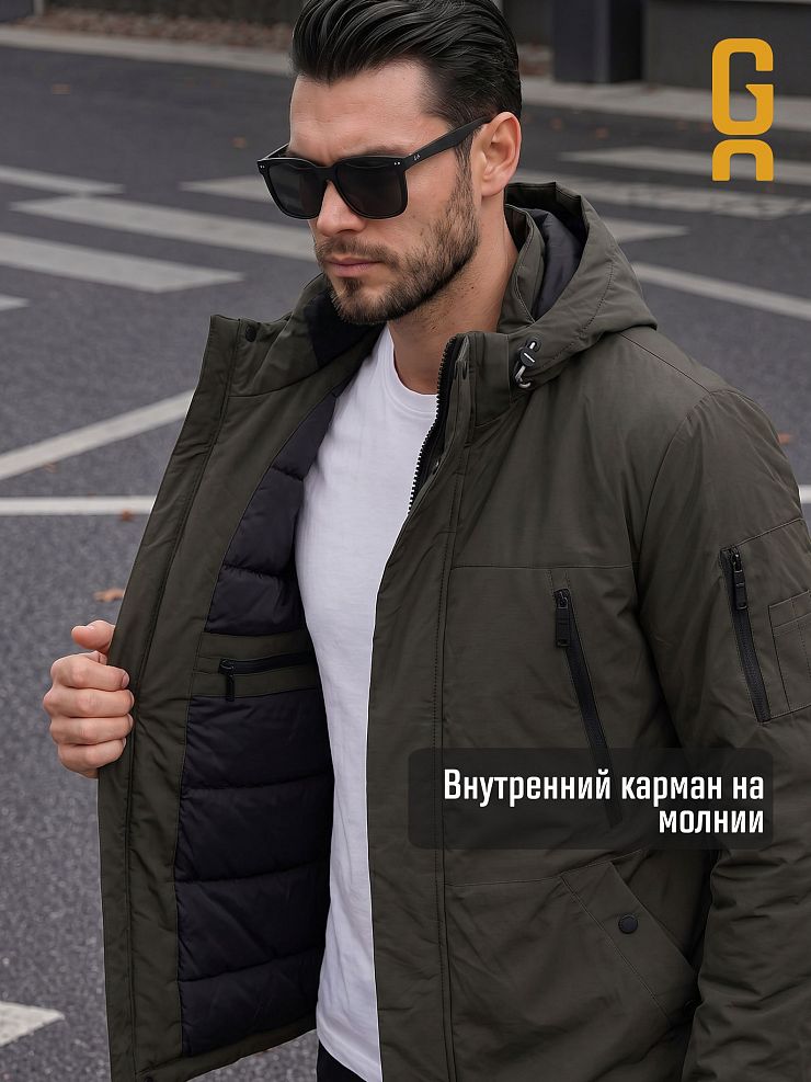 Куртка мужская демисезонная GRIZMAN, хаки, модель 74786