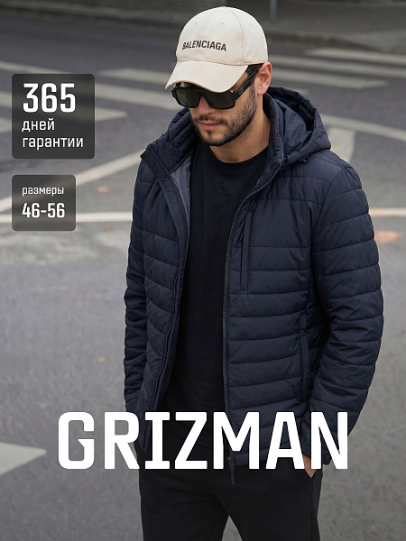 Куртка мужская демисезонная GRIZMAN, темно-синяя, модель 74292