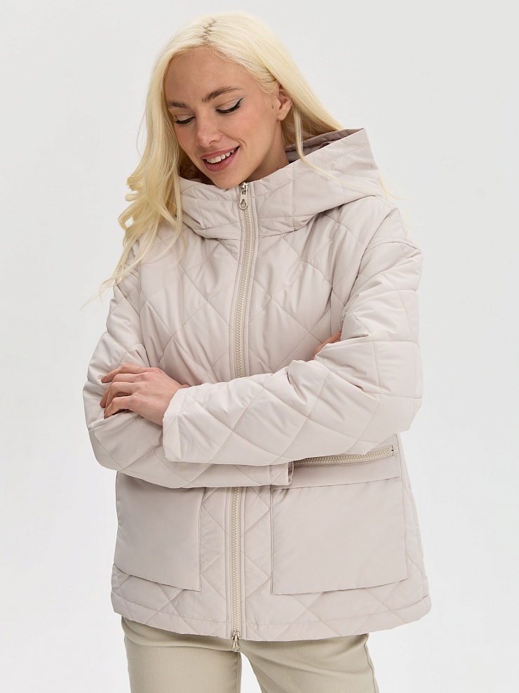 Куртка женская демисезонная LAWINTER, бежевая, модель 85250