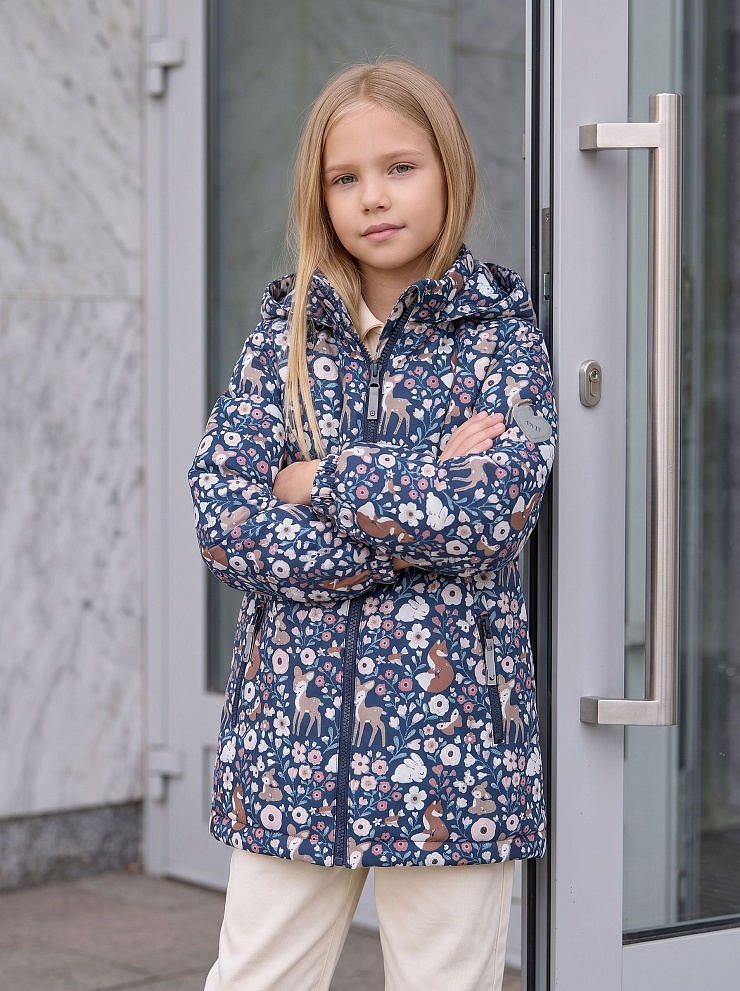 Куртка для девочки демисезонная BRITT, синяя, модель 64738