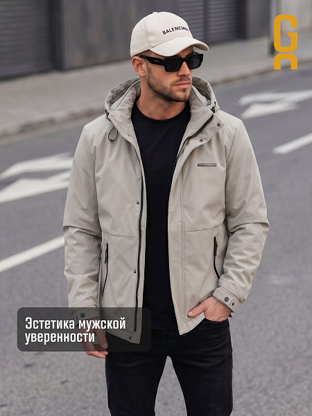 Куртка мужская демисезонная GRIZMAN, серо-зеленая, модель 73529
