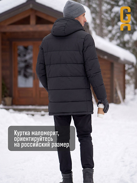 Пуховик мужской зимний GRIZMAN, черный, модель 73224