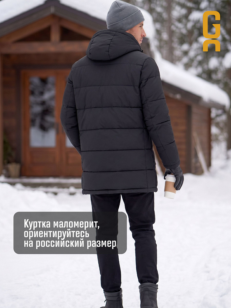 Пуховик мужской зимний GRIZMAN, черный, модель 73224