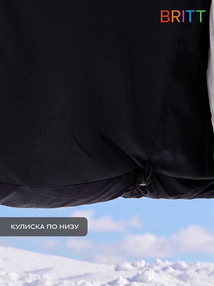 Куртка для мальчика зимняя BRITT, черная, модель 66810