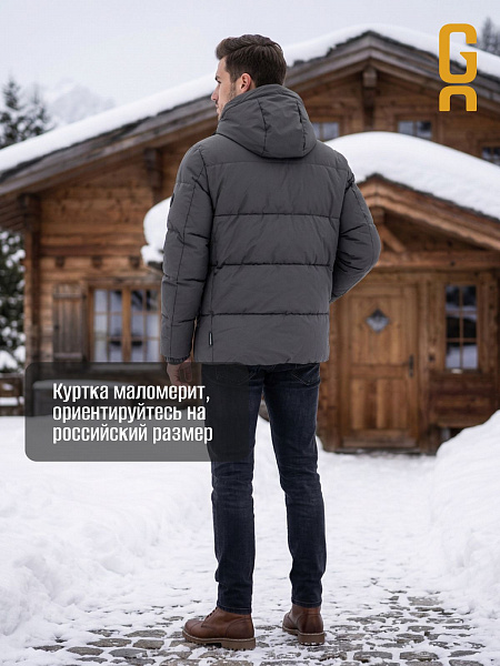 Пуховик мужской зимний GRIZMAN, темно-серый, модель 73490