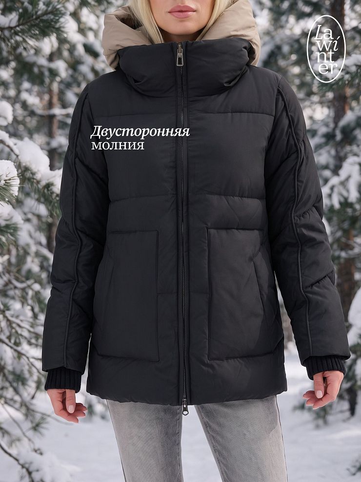 Куртка женская зимняя LAWINTER, черная, модель 86538