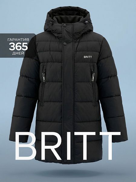 Куртка для мальчика зимняя BRITT, черная, модель 65832