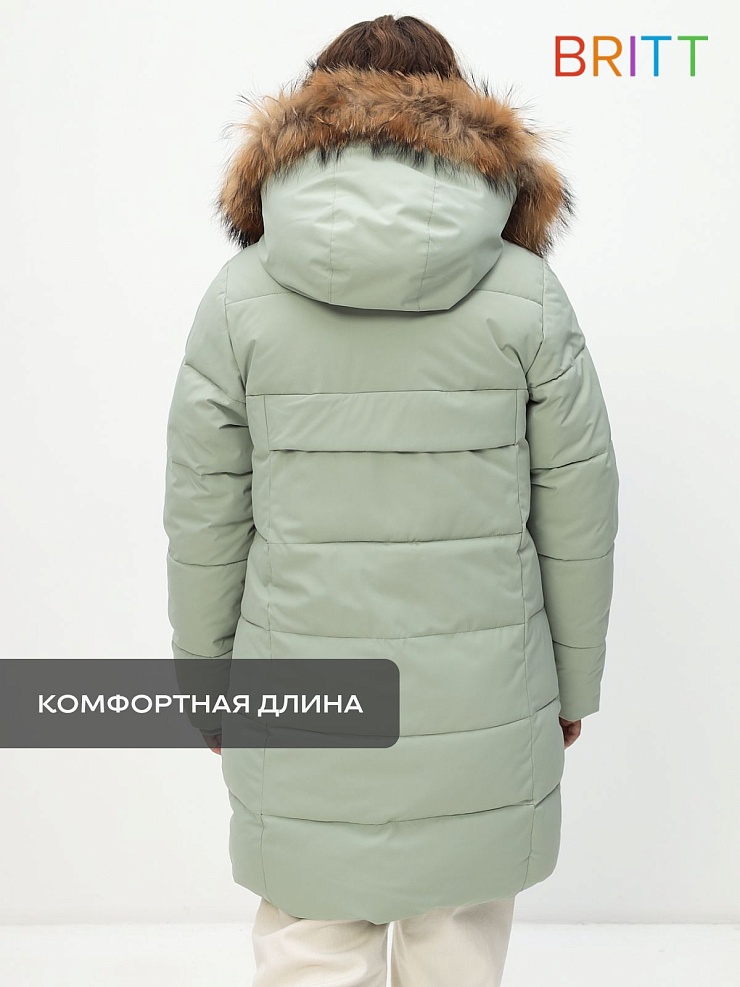 Куртка для девочки зимняя BRITT, мята, модель 63832