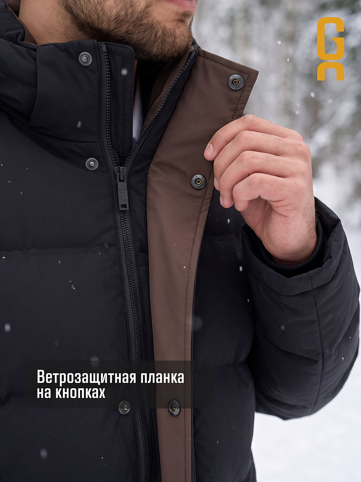 Куртка мужская зимняя GRIZMAN, черная, модель 76955