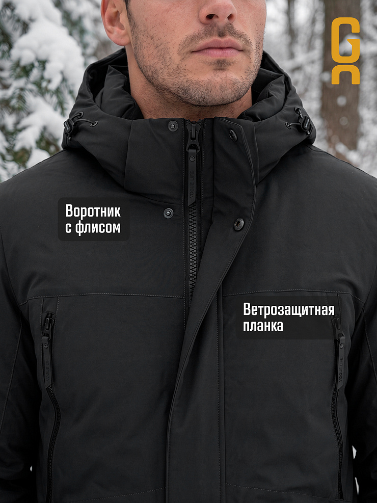 Парка мужская зимняя GRIZMAN, темно-серая, модель 7384