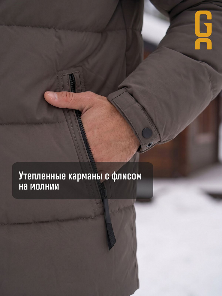Куртка мужская зимняя GRIZMAN, серая, модель 72684