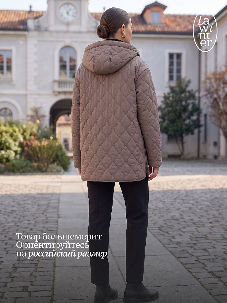 Куртка женская демисезонная LAWINTER, кофе, модель 83594