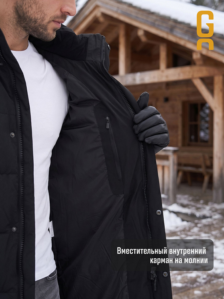 Пуховик мужской зимний GRIZMAN, черный, модель 71854