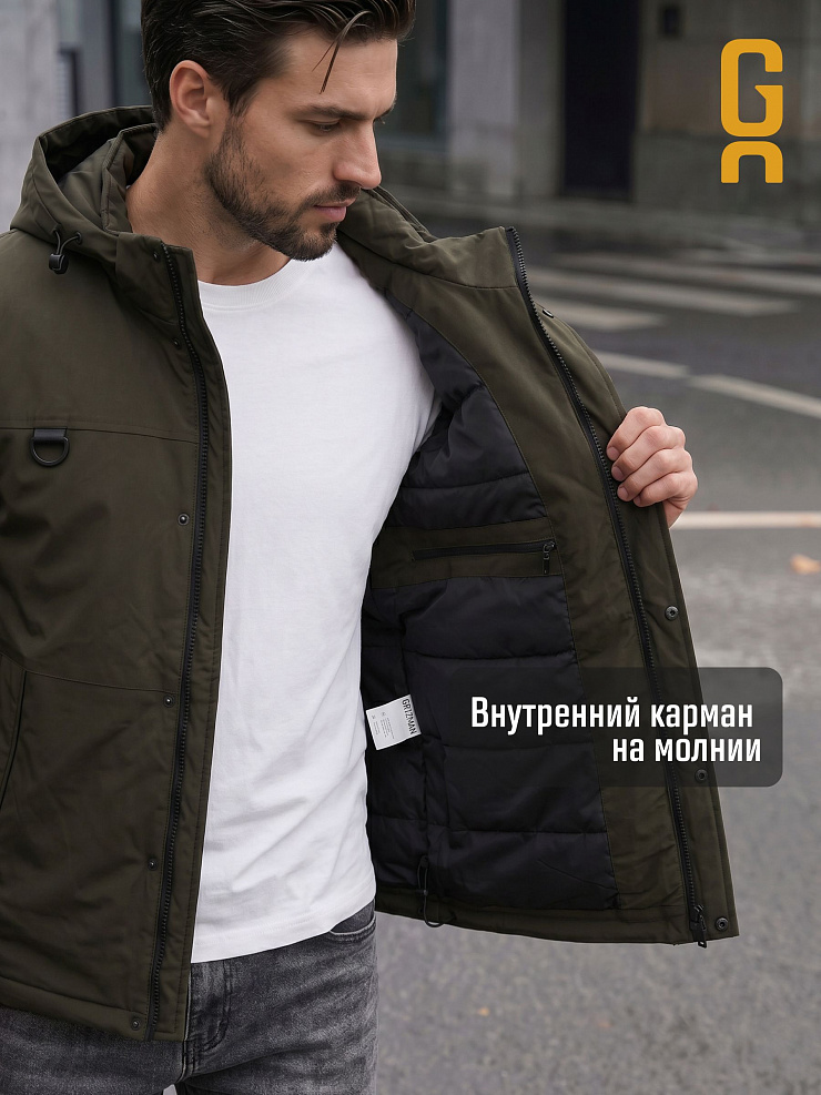 Куртка мужская демисезонная GRIZMAN, хаки, модель 74919