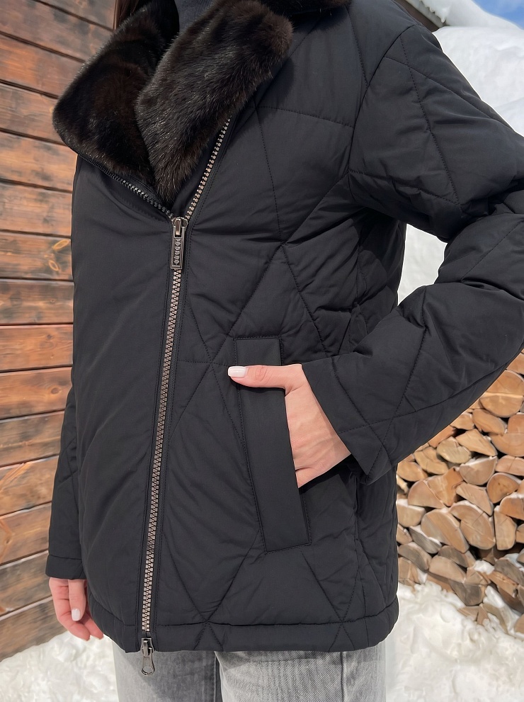Куртка женская зимняя LAWINTER, черная, модель 86759