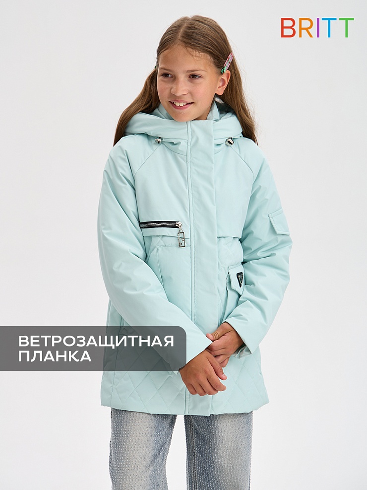 Куртка для девочки демисезонная BRITT, мята, модель 63603