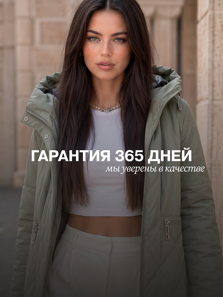 Пальто женское демисезонное LAWINTER, серый хаки, модель 83462