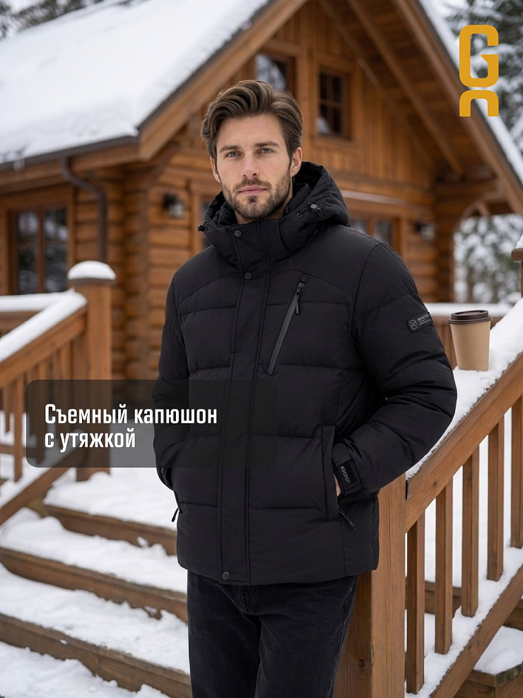 Куртка мужская зимняя GRIZMAN, черная, модель 73157