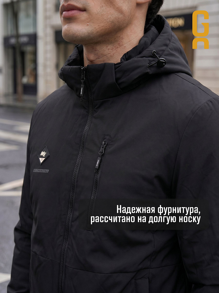 Куртка мужская демисезонная GRIZMAN, черная, модель 70479