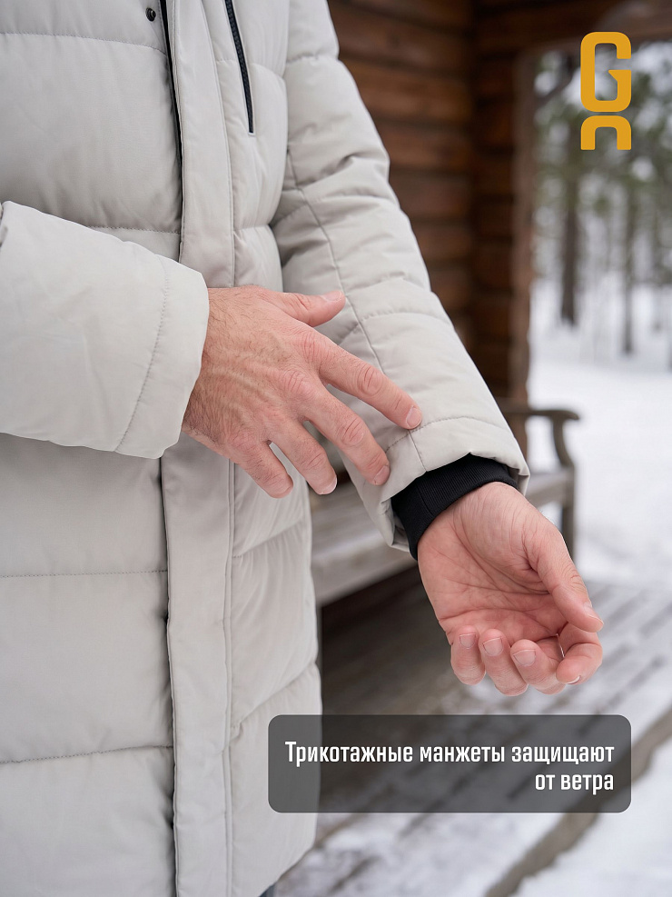 Куртка мужская зимняя GRIZMAN, светло- серая, модель 73853