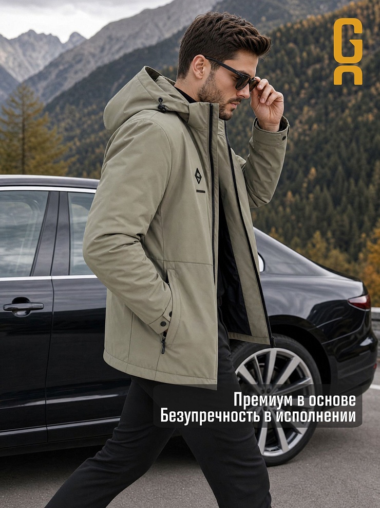 Куртка мужская демисезонная GRIZMAN, светлый хаки, модель 70479