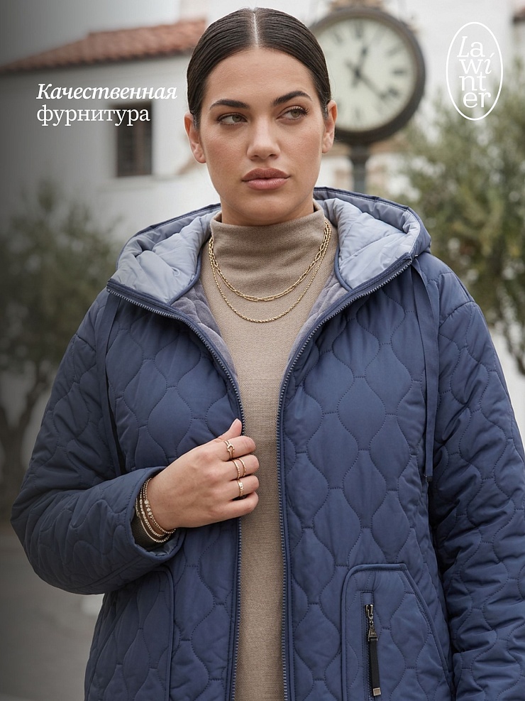Куртка женская демисезонная LAWINTER, джинсовая, модель 83594